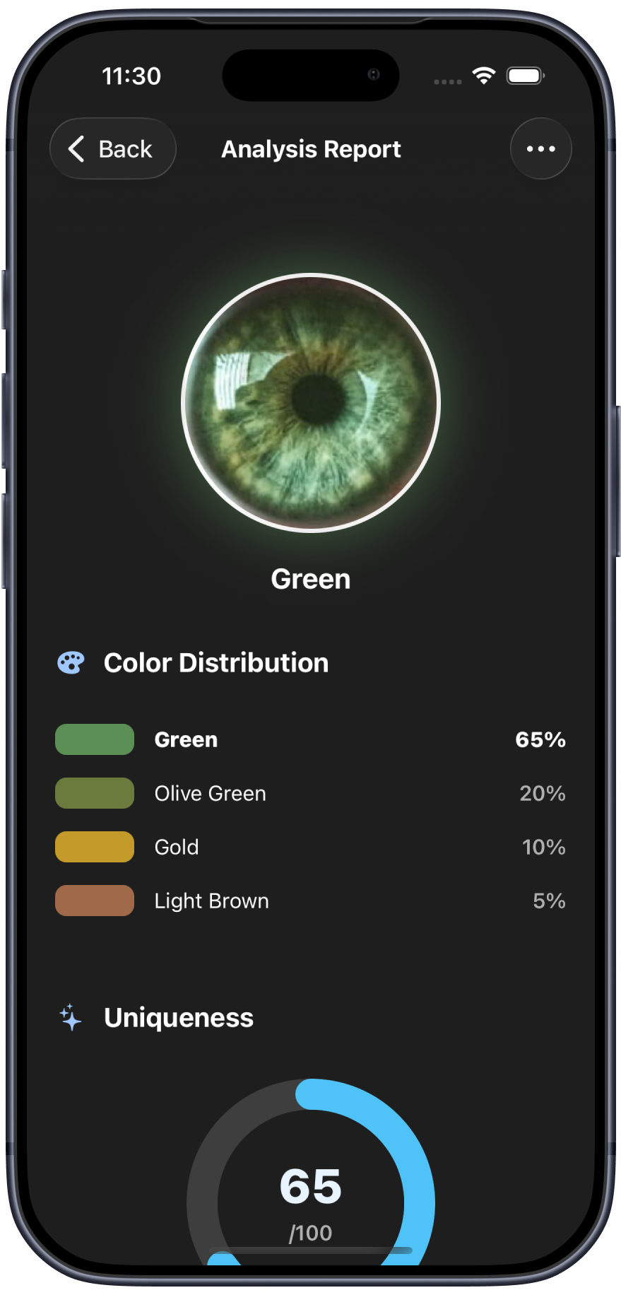 Eye Color Scanner & Detector screenshot